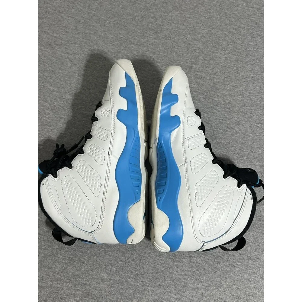 Air Jordan 9 Retro Shoes Mens Size 10 White Blue Black University UNC FQ8992-101